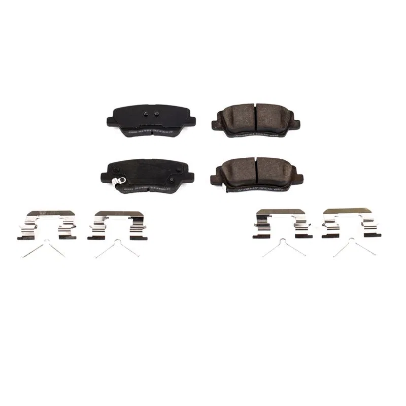 17-1839 – POWERSTOP Brake Pad, FMSI Number D1839 Ceramic Brake Pads Set Of 4 With Premium Stainless Steel Hardware